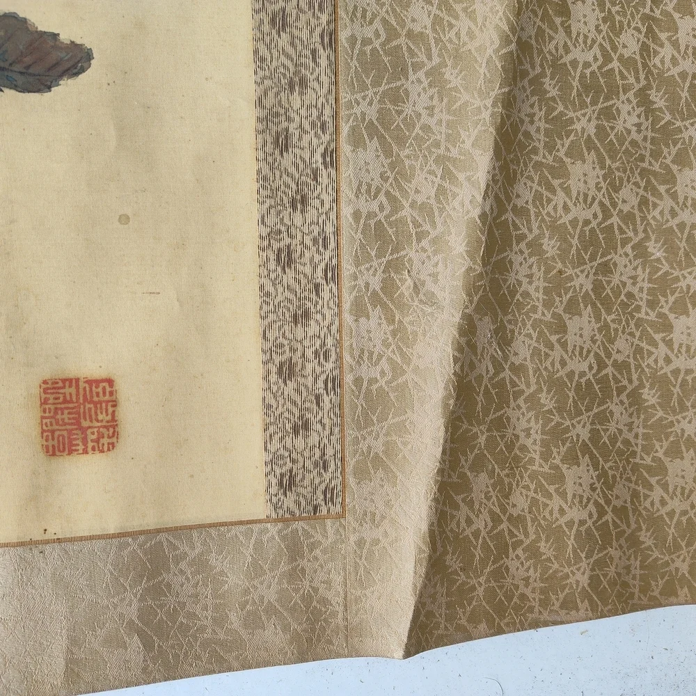 Zhang Xiong (Qing Dynasty) Hand Painted Silk On Paper Scroll, 1878